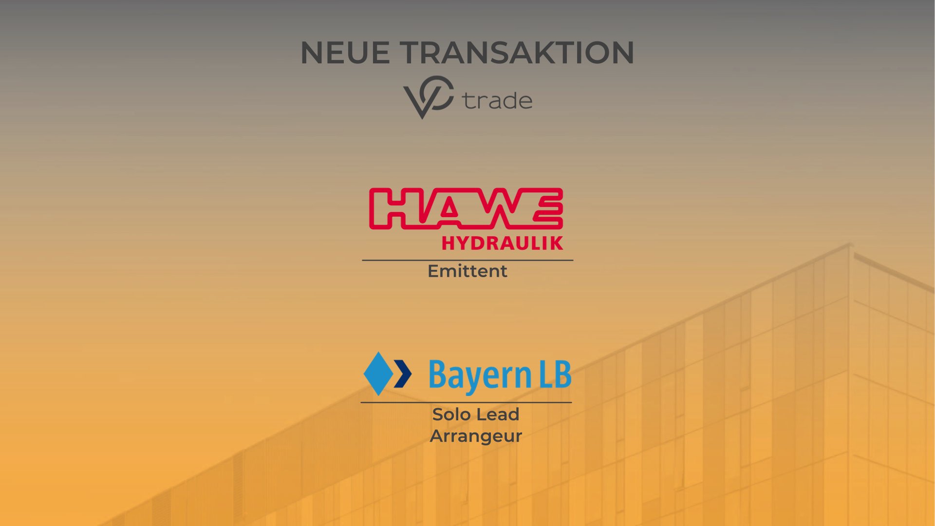 HAWE Hydraulik SE – Erfolgreiche Platzierung eines ESG-linked Schuldscheindarlehen von über 75 Mio Euro